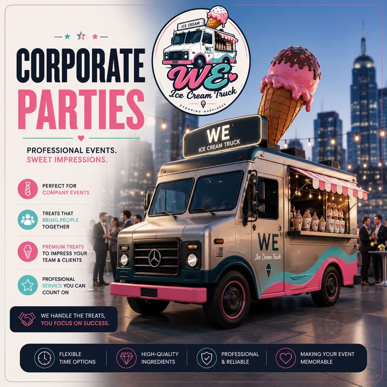 Corporate Parties catering by WE Ice Cream Truck