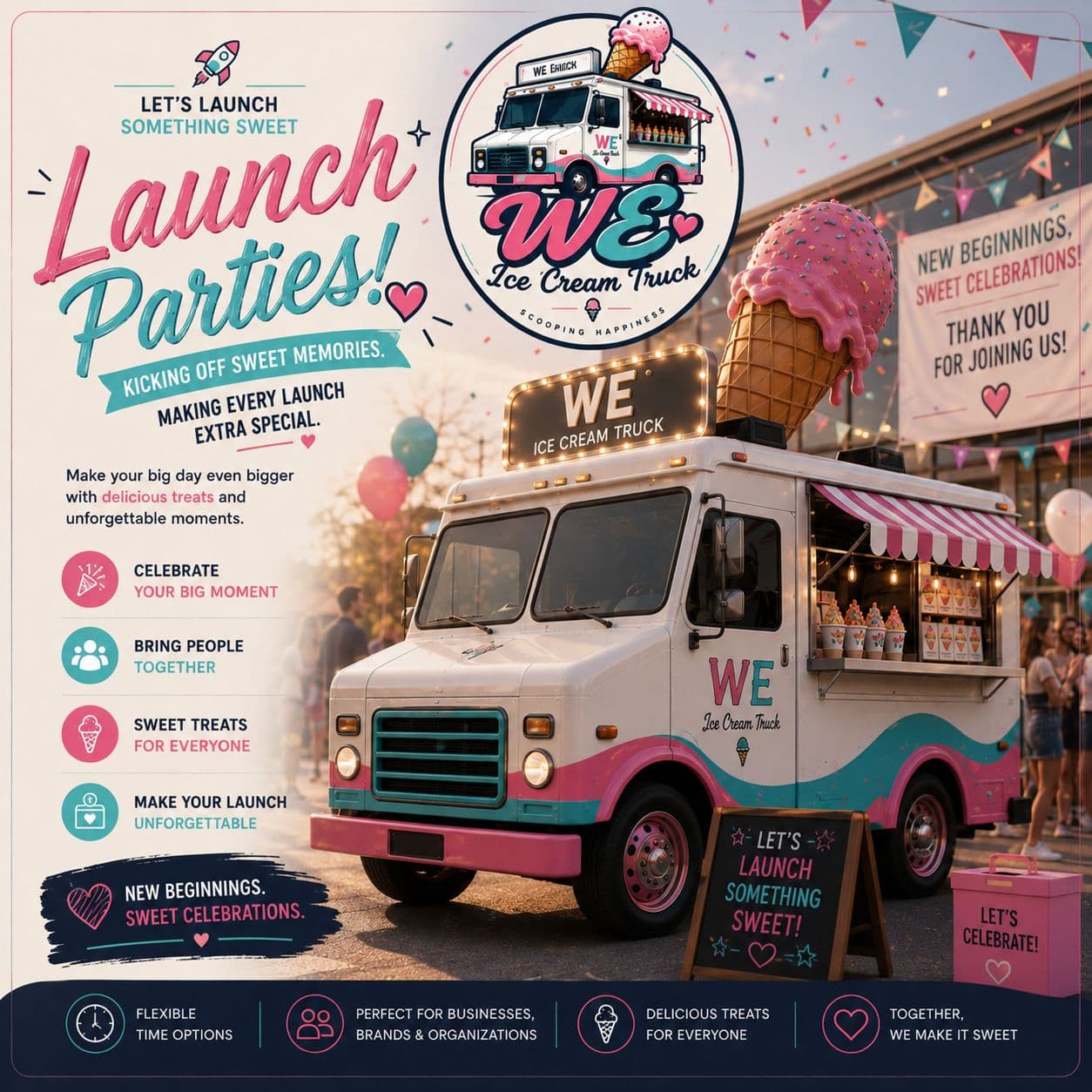 Delicious premium ice cream novelties served at a product launch party in Massachusetts