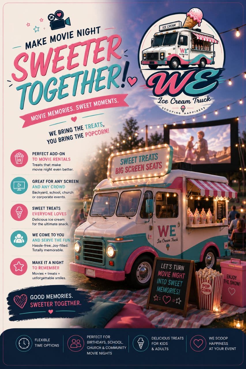 Wedding Receptions catering by WE Ice Cream Truck