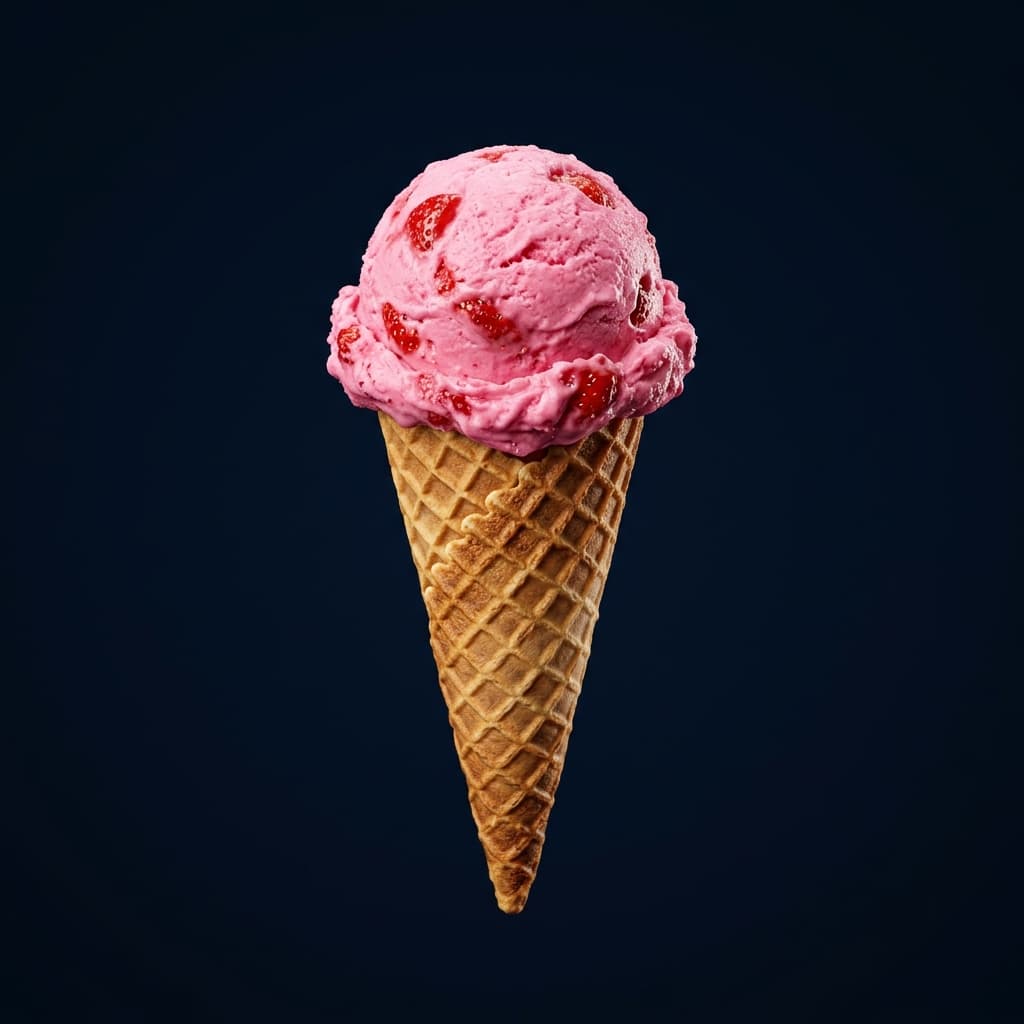 Strawberry ice cream for Dedham